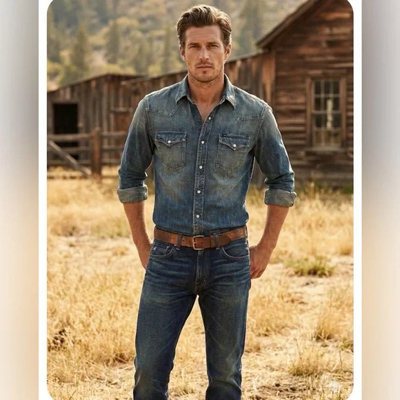 RRL BY RALPH LAUREN Slim Narrow Grandfalls Jean Grandfalls Wash 34 - Picture 2 of 12